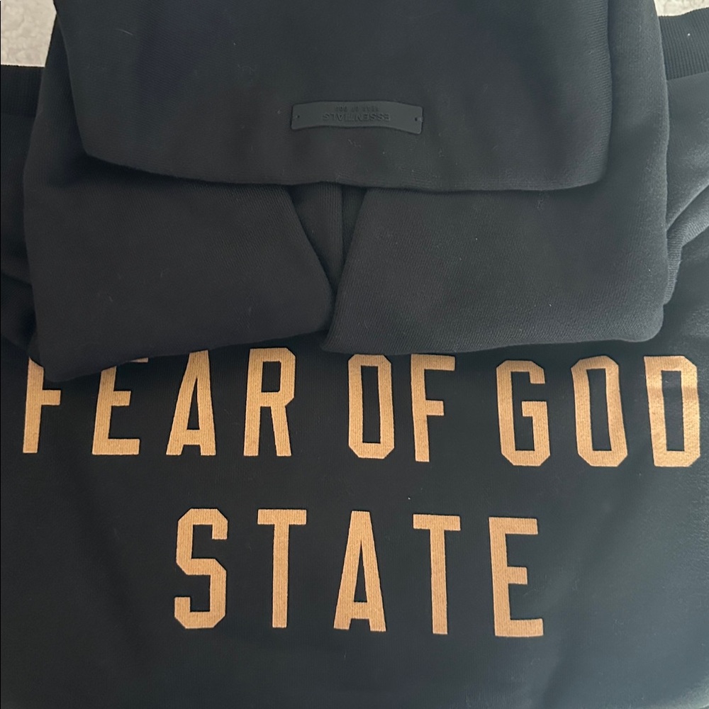 Fear Of God State Essentials Black Hoodie